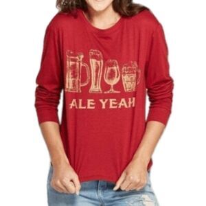 💸 3/12$-NWT Zoe + Liv Women's Ale Yeah Long Sleeve, XS